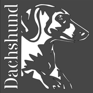 Stencil Dachshund Dog Sign, Plastic Reusable