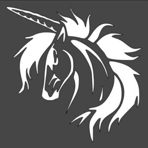 Stencil Unicorn face, Plastic Reusable