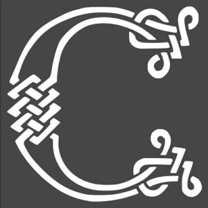 Stencil Celtic Initial C, Plastic Reusable