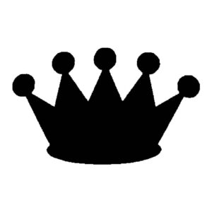 Generic Crown Stencil, Reusable, Precision-Cut Mylar, 4-Inch, Ideal for Royal-Themed Crafts and Decorative Projects, White