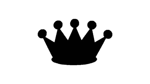 Generic Crown Stencil, Reusable, Precision-Cut Mylar, 4-Inch, Ideal for Royal-Themed Crafts and Decorative Projects, White