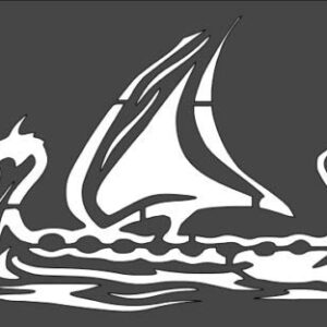 Stencil Viking Ship, Plastic Reusable