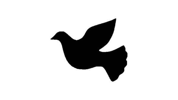 Generic Dove Stencil, Reusable, Precision-Cut Mylar, 4-Inch, Perfect for Peace-Themed Crafts and Decorations, White