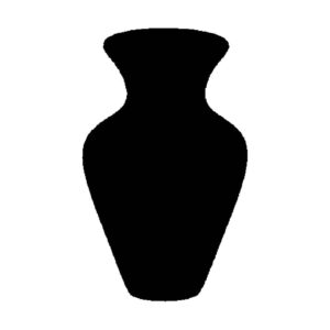 Generic Vase Stencil, Reusable, Precision-Cut Mylar, 4-Inch, Perfect for Home Decor and Art Projects, White