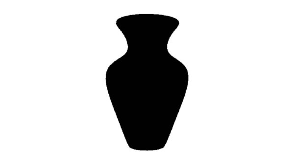 Generic Vase Stencil, Reusable, Precision-Cut Mylar, 4-Inch, Perfect for Home Decor and Art Projects, White