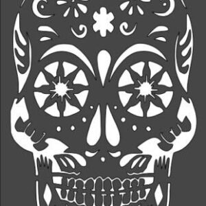 Stencil Skull Pattern Design, Plastic Reusable