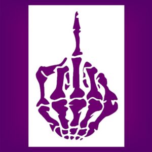 Skeleton Hand Stencil for Painting, Plastic, Reusable, , Perfect for Halloween Crafts