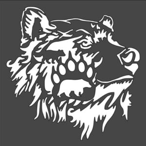 Stencil Bear face, Plastic Reusable