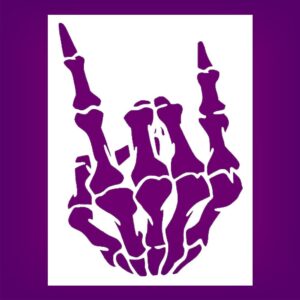 Skeleton Hand Halloween Stencil, Reusable Plastic, , Ideal for Painting and Craft Projects