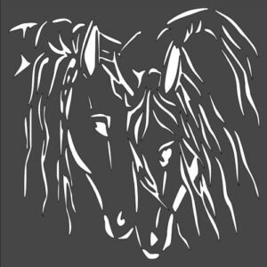 Stencil Horse Love, Plastic Reusable