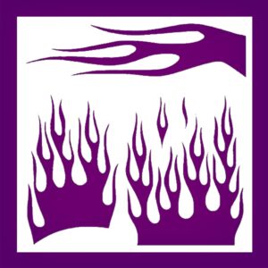 Flames Stencil for Painting – Plastic Reusable Template for DIY Crafts, Walls, Wood Burning & Airbrushing
