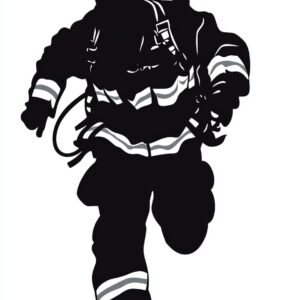 Fireman Running Reusable Stencil for Painting – Perfect for DIY Crafts, Home Decor, and Custom Projects