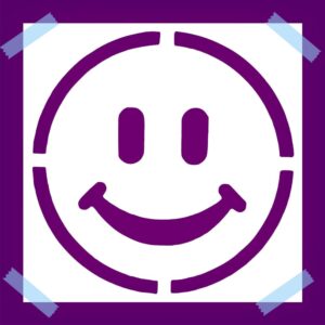 Smile Smiley Face Emoticon Stencil, Reusable Plastic Template, , Ideal for Painting and Craft Projects