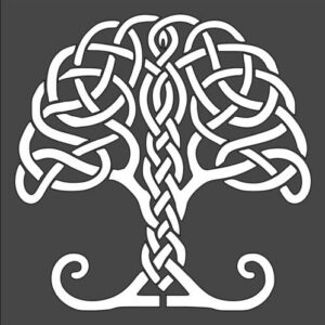 Stencil Celtic Braid Tree, Plastic Reusable