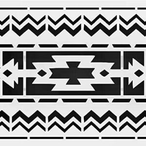 Generic Southwestern Reusable Sturdy Stencil Template 5x6 Inch Cutout Sign for DIY Supplies, Airbrush Painting, and Drawing, White, SC009