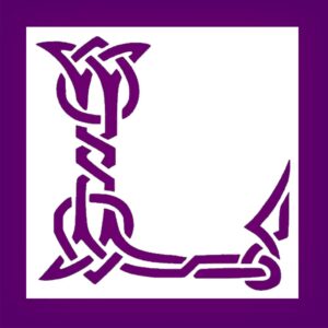Celtic Initial L Stencil – Reusable Plastic Template for DIY Crafts, Painting, Calligraphy & Scrapbooking