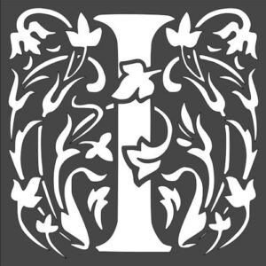 Stencil Letter Initial I, Plastic Reusable