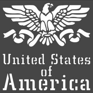 Stencil American Eagle Sign, Plastic Reusable