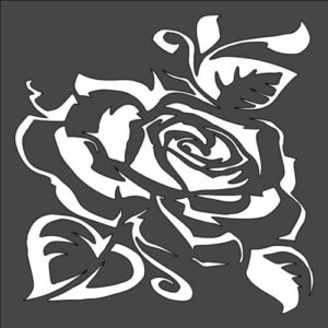 Stencil Big Rose, Plastic Reusable