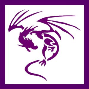 Flying Dragon Stencil for Painting, Plastic, Reusable, , Ideal for Crafts and Home Decor