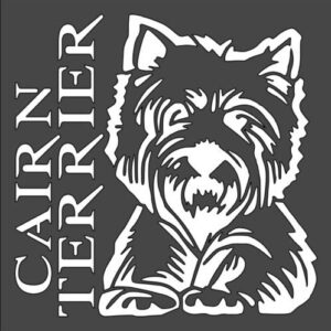 Stencil Cairn Terrier Sign, Plastic Reusable