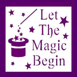 Magic Stars & Wand Stencil – Reusable Plastic Template for Painting, DIY Crafts, Scrapbooking & Wall Art