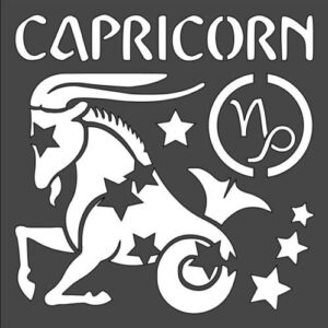 Stencil Zodiac Capricorn Sign, Plastic Reusable