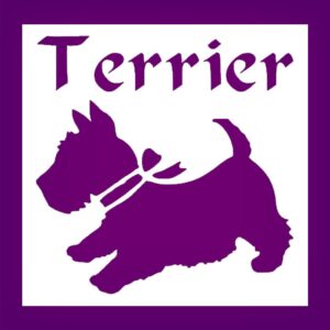Terrier Dog Stencil for Painting, Reusable Plastic, , Ideal for Crafts and Home Decor