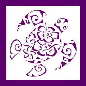 Turtle Patterns Stencil for Painting, Reusable Plastic, x , Ideal for Crafts and DIY Projects