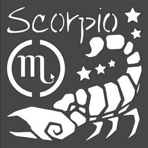 Stencil Zodiac Scorpio, Plastic Reusable