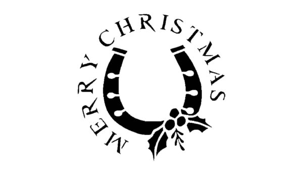 Generic Christmas Horseshoe Stencil, 5.5x5.5 Inch, Reusable Plastic, Holiday Crafting and Home Decor, Festive DIY Projects, White