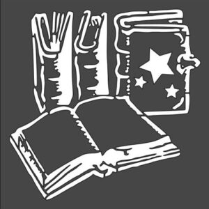 Stencil Magic Book Open Book Star, Plastic Reusable