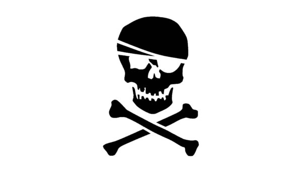Generic Pirate Skull & Crossbones Reusable Large Stencil 13x19 Inches Mylar, for Party Decorations and Themed Crafts, White