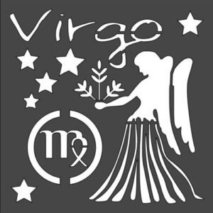 Stencil Zodiac Virgo, Plastic Reusable