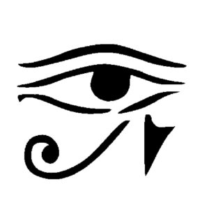 Generic Eye of Amun-Ra Egyptian Stencil, Reusable Plastic Template, 7x8.75 Inch, Durable for Historical Crafts and Home Decor, White