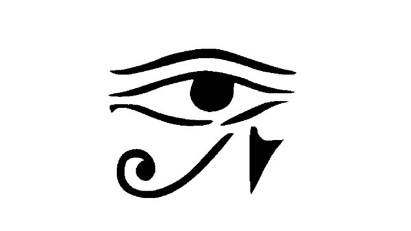 Generic Eye of Amun-Ra Egyptian Stencil, Reusable Plastic Template, 7x8.75 Inch, Durable for Historical Crafts and Home Decor, White