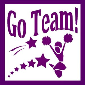 Go Team Sign Stencil for Painting, Plastic, Reusable, , Perfect for Sports Events and Celebrations