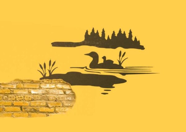 Loon Lake Scene Stencil – Reusable Nature Template for Painting on Wood, Canvas, Fabric, Walls, and Rustic Cabin Décor Projects - Image 3