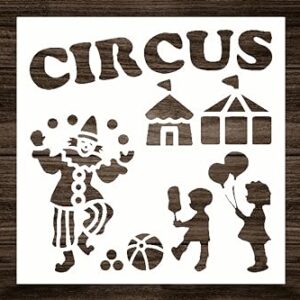 Step Right Up to Creativity with Our Carnival Circus Stencil - for Fun and Whimsy in Your DIY Art