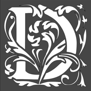 Stencil Letter Initial D, Plastic Reusable