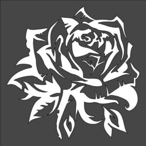 Stencil Beautiful Rose, Plastic Reusable