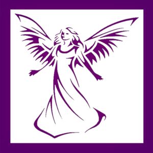 Angel Logo Stencil – Plastic Reusable Template for DIY Painting, Crafts, Airbrushing & Scrapbooking