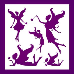 Fairy Girl with Wings Stencil for Painting, Reusable Plastic, , Ideal for Crafts and Home Decor