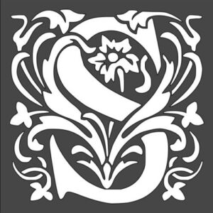 Stencil Letter Initial S, Plastic Reusable