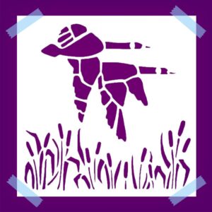 Wild Ducks Fly Stencil for Painting – , Reusable Mylar Plastic, Ideal for Wood, Walls, Fabric & DIY Crafts