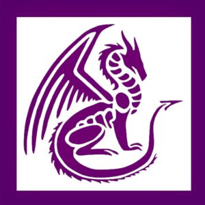Dragon Stencil for Painting, Reusable Plastic, , Ideal for Crafts and Home Decor
