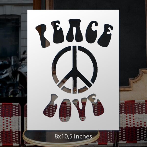 Peace Sign Stencil #1 – Reusable 10mil Thick Plastic Sheet () for DIY Crafts, Painting, Wall Art, and Drawing Projects - Image 5
