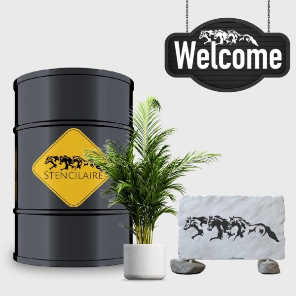 Three Horses Running Stencil – Reusable Template for Painting, Home Decor, Crafts, and DIY Projects - Image 5