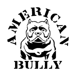 Generic American Bully Dog Stencil, Reusable, Durable Mylar, 5.5x5.5 Inches, for Dog-Themed Crafts and Decor, White
