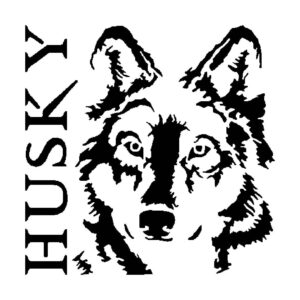 Generic Husky Dog Stencil, Reusable Plastic Template, 5.5x5.5 Inch, Durable for Animal Crafts and Home Decor, White